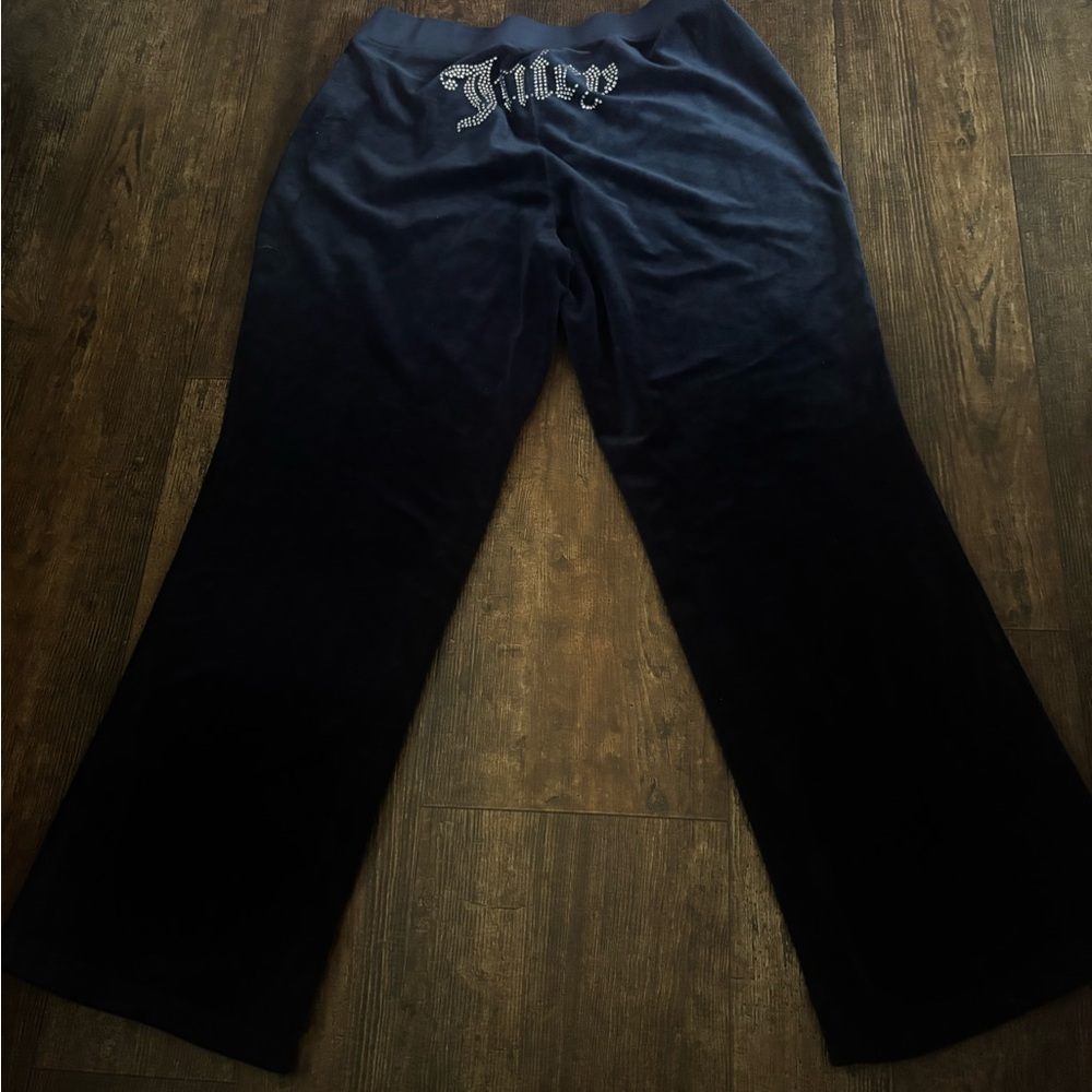 Juicy Couture Navy Velour Trousers